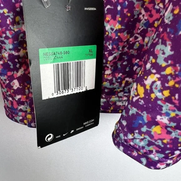 Nike Girl’s Two Piece Purple Tankini Swimsuit Set Size XL